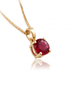 Mặt dây chuyền Vàng Đá quý tự nhiên Natural Red Ruby Pendant Necklace in 14K Yellow Gold by AME Jewellery