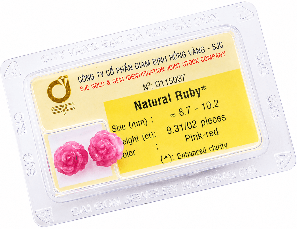 Natural carved-ruby rose from AME Jewellery