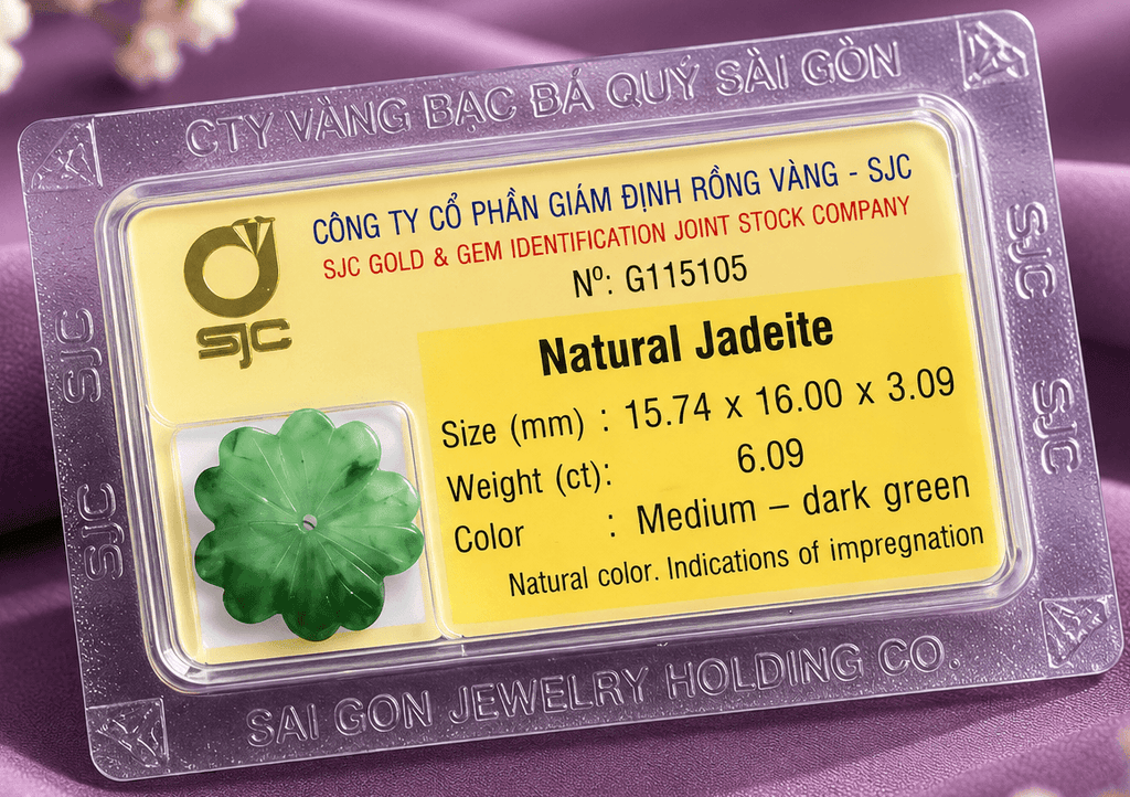 natural jade certificate