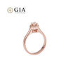 Natural GIA-certified Diamond Flower Ring 14K Rose Gold crafted AME Jewellery
