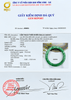 Burmese Jadeite Jade Bangle certificate, size 53.4mm from AME Jewellery.