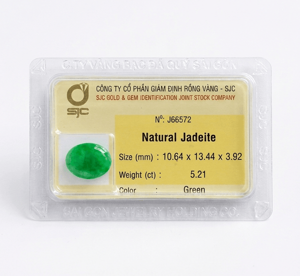 Natural oval cabochon jade - AME Jewellery