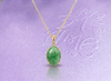 Mặt dây chuyền vàng 14K đá cẩm thạch tự nhiên - AME Jewellery