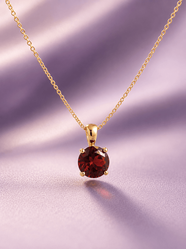 Dây chuyền đá quý tự nhiên red garnet - AME Jewellery
