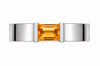 Natural Baguette Citrine Men's Ring in Sterling Silver - AME Jewellery