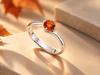 Natural Citrine Solitaire Twist Ring in Sterling Silver by AME Jewellery.