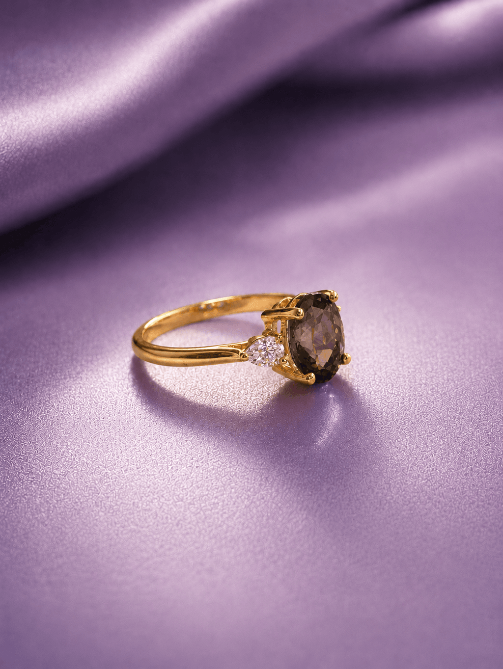 Natural Smoky Quartz Ring in 14K Yellow Gold by AME Jewellery. Smoky quartz is a beautiful and unique type of quartz prized for its stunning smoky color.