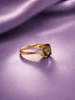 Natural Smoky Quartz Ring in 14K Yellow Gold by AME Jewellery. Smoky quartz is a beautiful and unique type of quartz prized for its stunning smoky color.