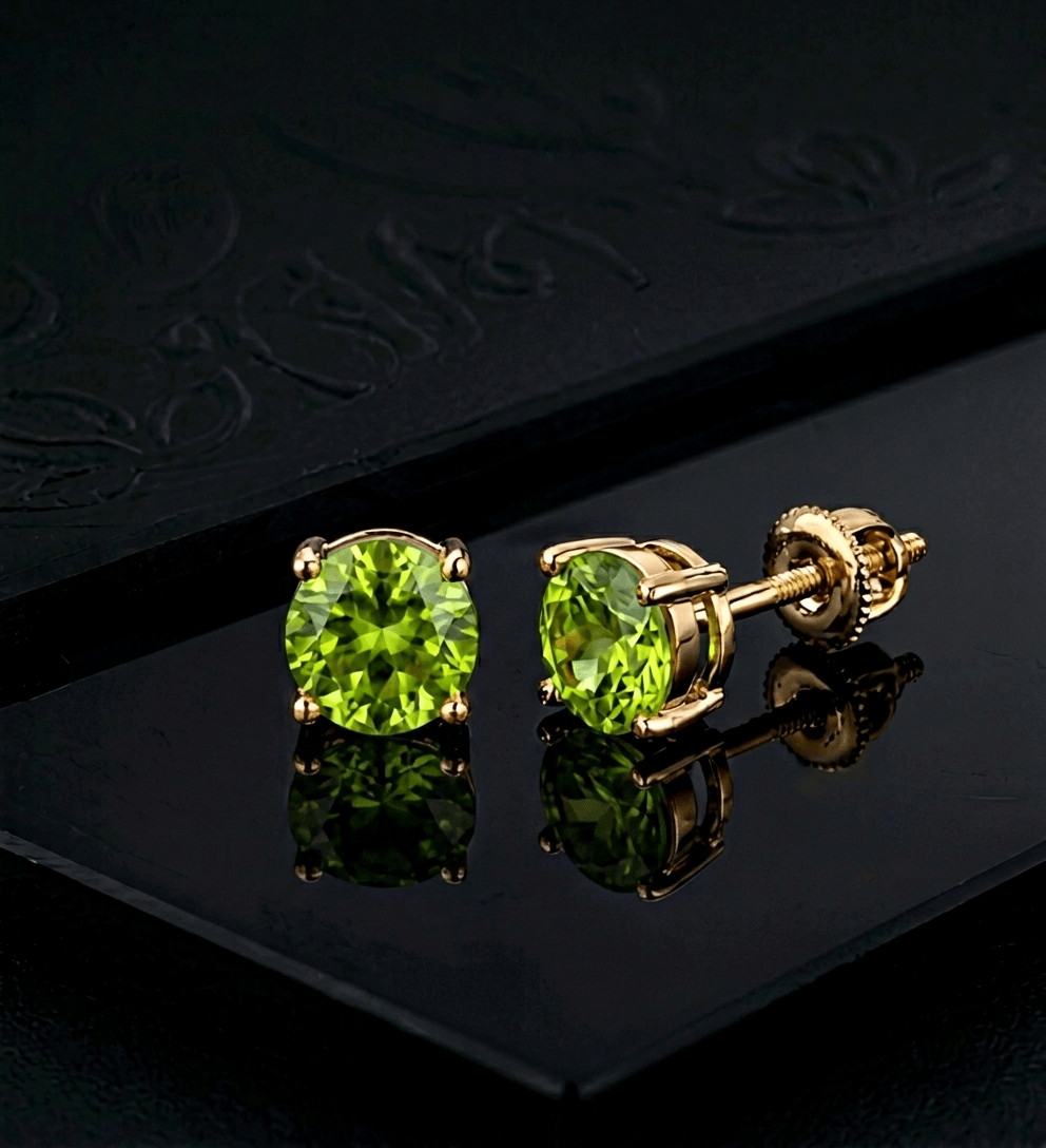 Boucles d'oreilles en or jaune 14K avec péridots de - AME Jewellery