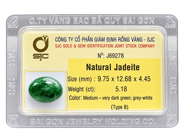 Natural Jadeite Jade certificate - AME Jewellery
