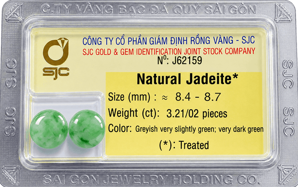 Natural Jadeite certificate - AME Jewellery