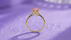 Nhẫn nữ vàng 14K đá quý tự nhiên Topaz hồng - AME Jewellery