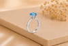 Nhẫn nữ đá quý tự nhiên Blue Topaz - AME Jewellery
