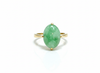 Nhẫn Vàng Đá quý thiên nhiên Cẩm Thạch | Burmese Jadeite Jade Ring in 14K Yellow Gold by AME Jewellery