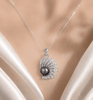 Collier pendentif en argent sterling avec perle de culture d'eau douce en forme de bouton de paon vert de 6,5 mm à 7 mm/9 mm par AME Jewellery pour femme.  