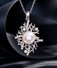 Collier pendentif en argent sterling avec perle de culture d'eau douce lavande ou blanc profonde de 8 mm par AME Jewellery pour femme.