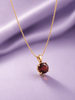 Pendentif en grenat rouge naturel en or jaune 14K - AME Jewellery.