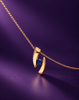 Collier pendentif en or jaune 14 carats avec Saphir naturel par AME Jewellery.