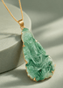 Pendentif en or 14K et Bouddha Guanyin en jadéite naturelle - AME Jewellery