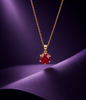 Pendentif rubis naturel de en or jaune 14K - AME Jewellery