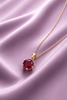Pendentif rubis naturel de en or jaune 14K - AME Jewellery
