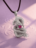 Natural Ruby Dragon Men's Pendant Necklace in Sterling Silver by AME Jewellery.