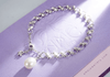 Teardrop Freshwater Pearl Bamboo Bracelet in Sterling Silver - AME Jewellery