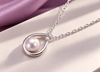 White Freshwater Cultured Pearl Pendant Necklace in Sterling Silver by AME Jewellery. 