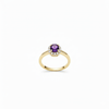 Nhẫn nữ Vàng Đá quý tự nhiên Amethyst Halo Ring in 14K Yellow Gold by AME Jewellery
