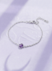 Lắc tay Đá quý tự nhiên Amethyst Bracelet in Sterling Silver by AME Jewellery