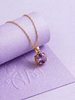 Natural Amethyst Solitaire Pendant in 14K Yellow Gold - AME Jewellery