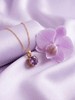 Mặt dây Vàng 14K Đá quý tự nhiên Amethyst - AME Jewellery