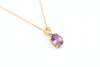 Mặt dây chuyền Vàng Oval-cut Amethyst Pendant Necklace in 18K Yellow Gold by AME Jewellery
