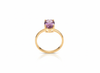 Nhẫn nữ Vàng 14K Đá quý thiên nhiên oval Amethyst Ring in 14K Yellow Gold by by AME Jewellery