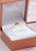 Nhẫn nữ Vàng Đá quý tự nhiên Amethyst Semi Bezel Solitaire Ring in 14K Yellow Gold by AME Jewellery