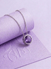 Natural Amethyst Solitaire Chain Necklace in Sterling Silver - AME Jewellery