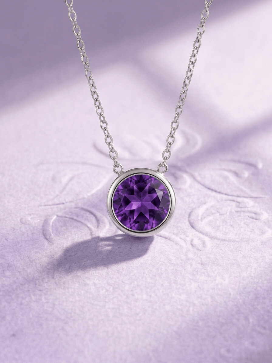 Dây chuyền Đá quý tự nhiên Amethyst - AME Jewellery