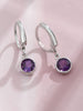 Bông tai Đá quý thiên nhiên Amethyst Hinged Silver Earrings by AME Jewellery