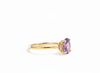 Nhẫn Vàng Đá quý thiên nhiên Amethyst Solitaire Ring in 14K Yellow Gold by AME Jewellery