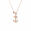 Anchor Pendant Chain Necklace in 18K Rose Gold | Mặt dây Mỏ Neo Vàng | AMEJewellery