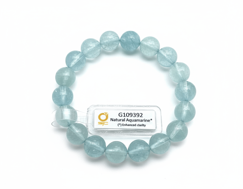 Chuỗi vòng tay Đá quý tự nhiên Aquamarine Bead Bracelet from AME Jewellery