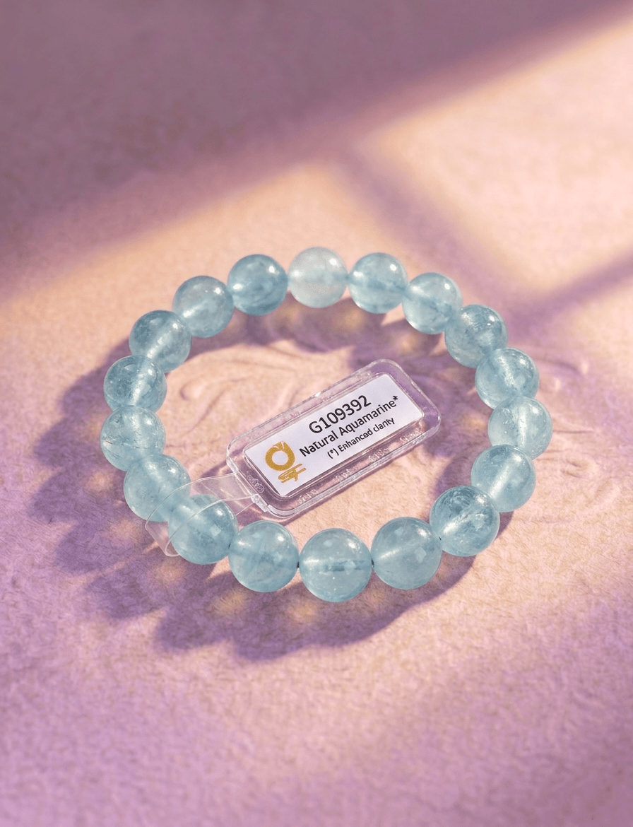 Natural Aquamarine Bead Bracelet from AME Jewellery.