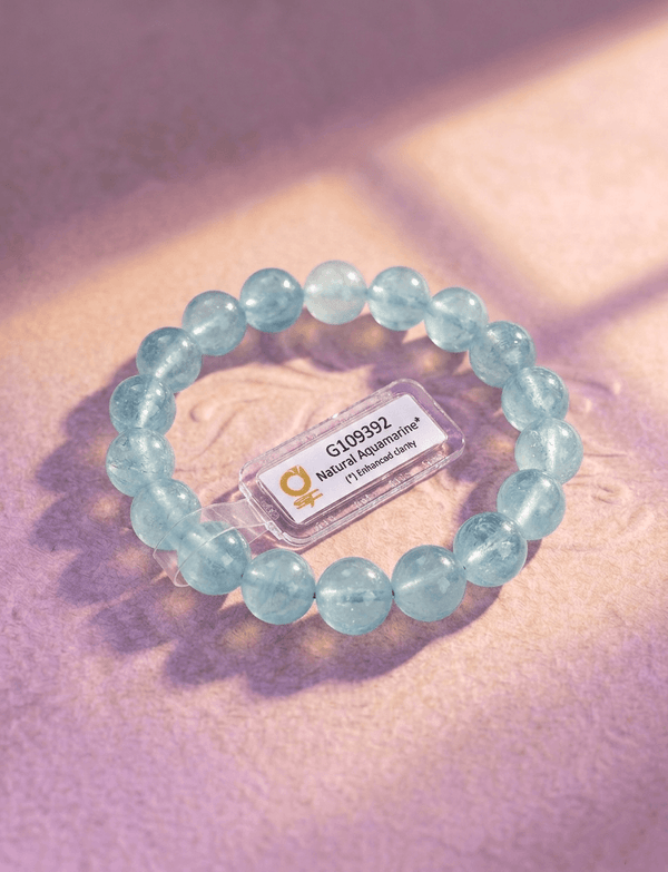 Natural Aquamarine Bead Bracelet from AME Jewellery.