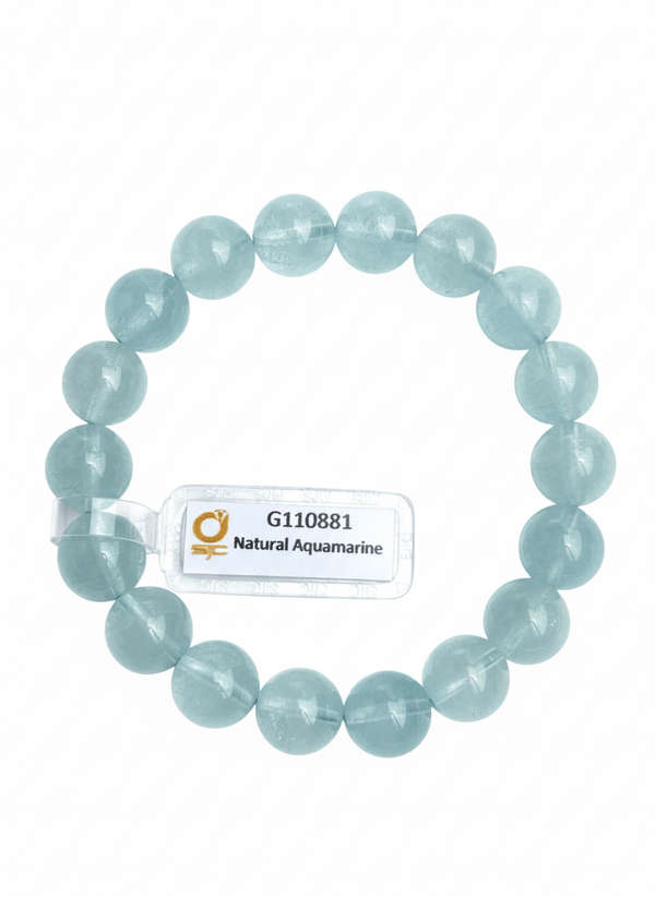 Chuỗi tay đá quý tự nhiên Natural Aquamarine Bead Bracelet by AME Jewellery