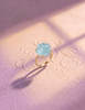 Natural Blue Aquamarine Carved Rose Flower Ring in 14-karat Yellow Gold by AME Jewellery