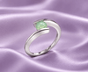 Bague en argent et jadéite naturelle taille poire - AME Jewellery.