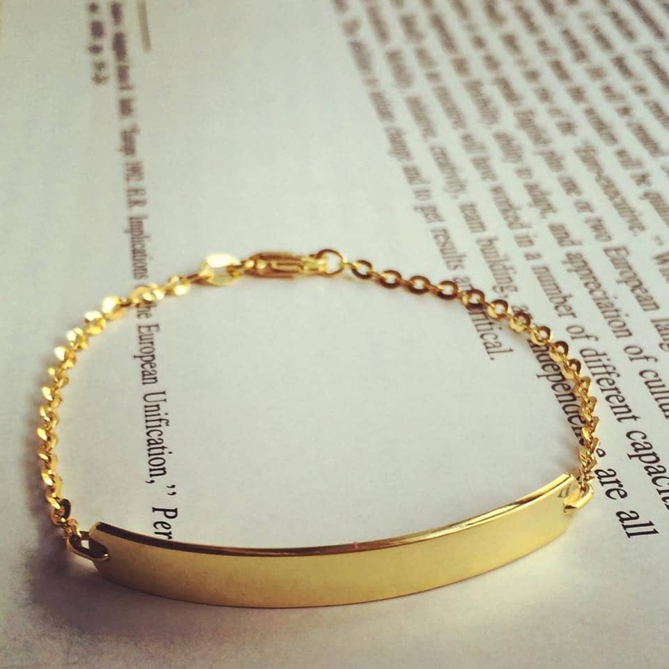 Lắc tay Vàng Classic Bar Bracelet in 18K yellow Gold by AME Jewellery