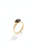 Nhẫn Vàng Đá quý tự nhiên Black Opal Bezel Ring in 14K Yellow Gold | AME Jewellery