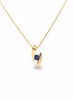 Mặt dây Vàng Đá quý tự nhiên Blue Sapphire Pendant Necklace in 14K Yellow Gold by AME Jewellery