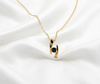 Mặt dây Vàng Đá quý tự nhiên Blue Sapphire Pendant Necklace in 14K Yellow Gold by AME Jewellery